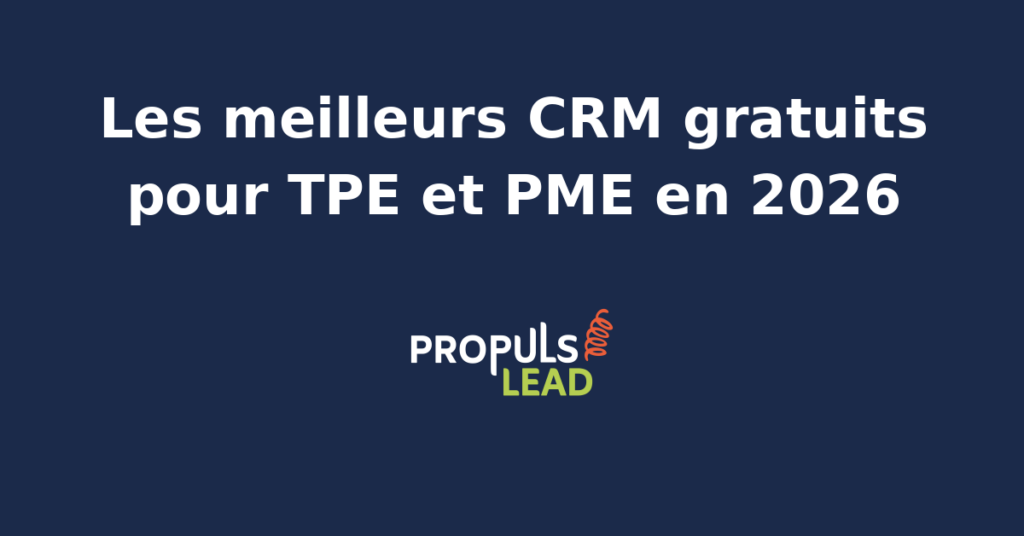 Interface d'un CRM gratuit affichant un tableau de bord de gestion des contacts et opportunités pour une TPE ou PME.