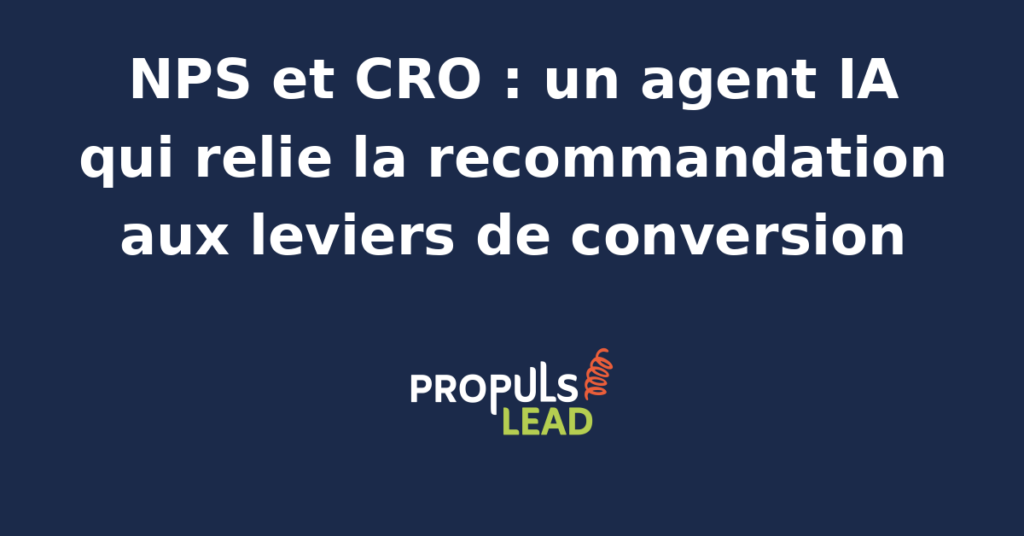 Interface d'un agent IA analysant des données NPS et CRO pour optimiser les tunnels de vente.