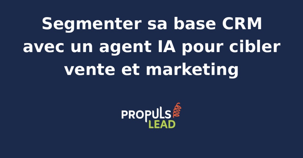 Interface d'un agent IA analysant des données CRM pour une segmentation automatisée des clients.