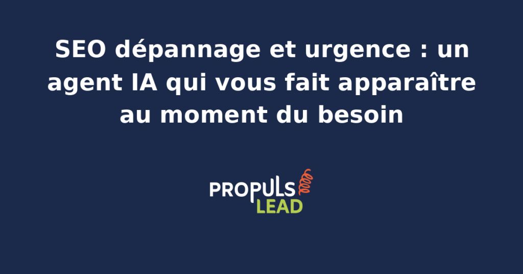 Interface d'un agent IA analysant des requêtes SEO locales pour des services de dépannage d'urgence sur un écran d'ordinateur.