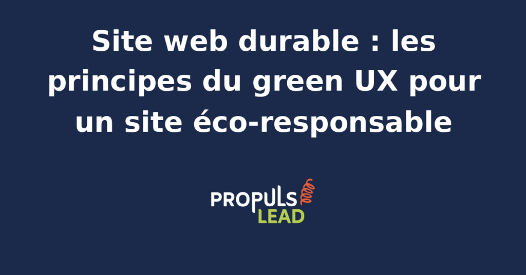 Interface minimaliste d'un site web durable illustrant les principes du green UX pour une conception éco-responsable.