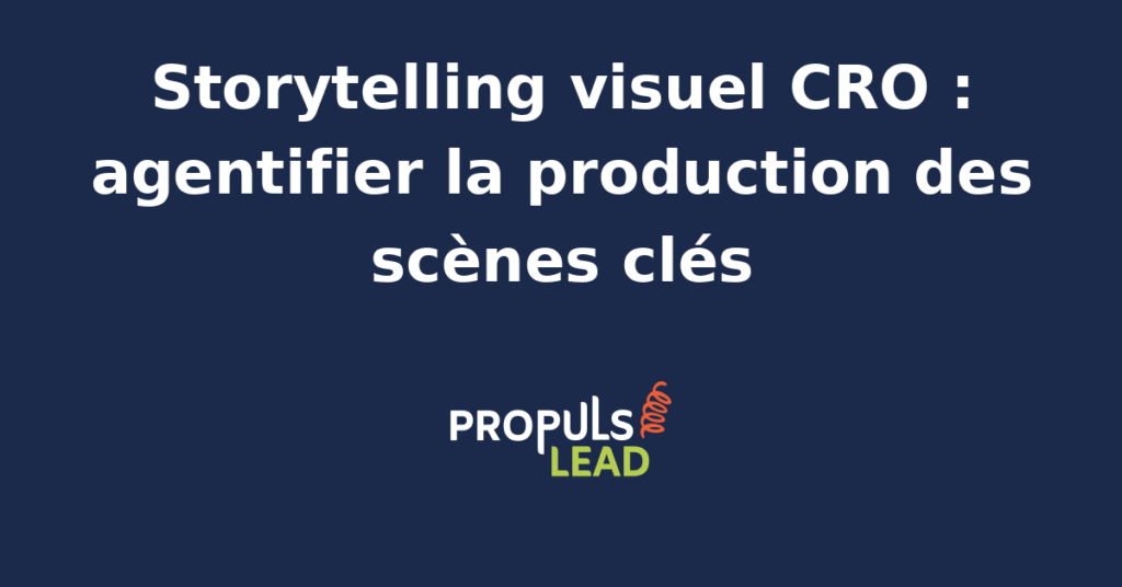 Interface d'un agent IA générant des scènes visuelles pour un tunnel de vente optimisé CRO.