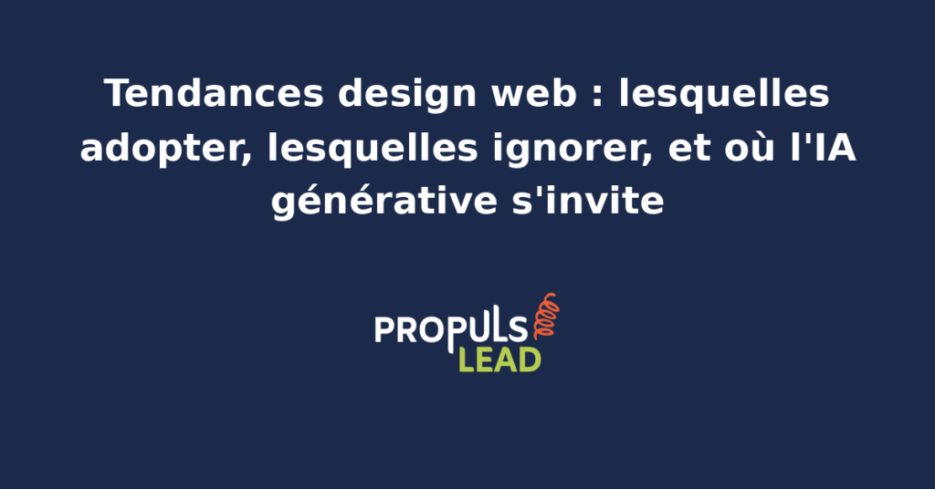 Interface web moderne illustrant les tendances design 2026 avec intégration d'outils IA pour la création visuelle.