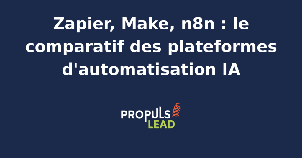 Interface comparée des plateformes d'automatisation IA Zapier, Make et n8n avec flux de travail visuels.
