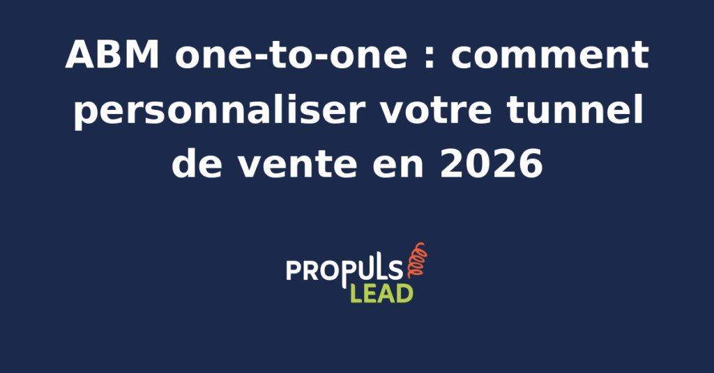 Schéma d'un tunnel de vente ABM one-to-one personnalisé pour cibler des comptes stratégiques en B2B
