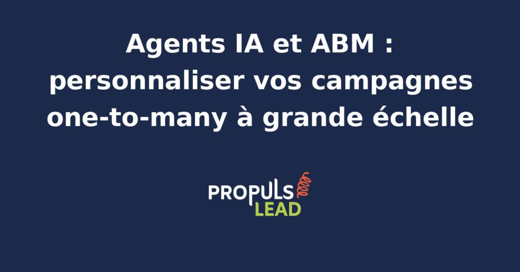 Interface d'un agent IA analysant des données ABM pour personnaliser des campagnes marketing B2B à grande échelle.