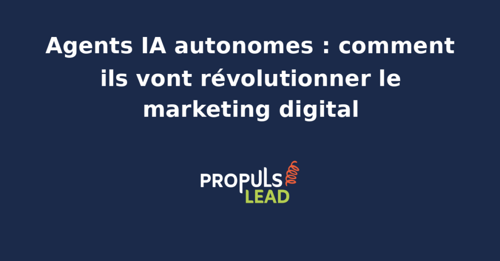 Schéma d'un agent IA autonome exécutant des tâches marketing digital en temps réel.