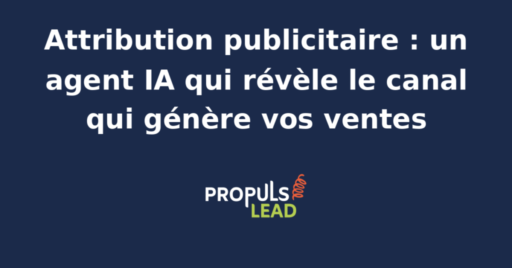 Interface d'un agent IA analysant des données d'attribution publicitaire sur un écran d'ordinateur.
