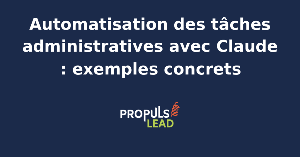 Interface d'automatisation des tâches administratives avec un agent IA comme Claude