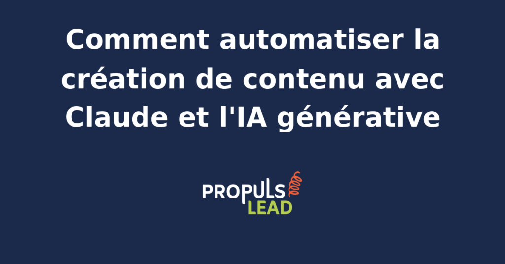 Équipe marketing utilisant Claude pour automatiser la création de contenu avec l'IA générative.