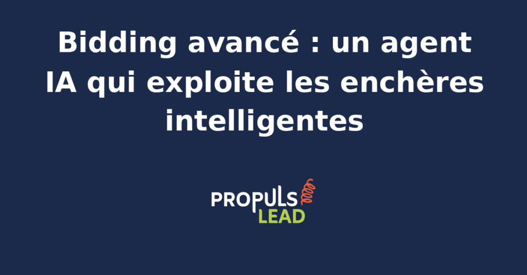 Interface d'un agent IA analysant des données d'enchères intelligentes sur Google Ads pour optimiser le bidding avancé.