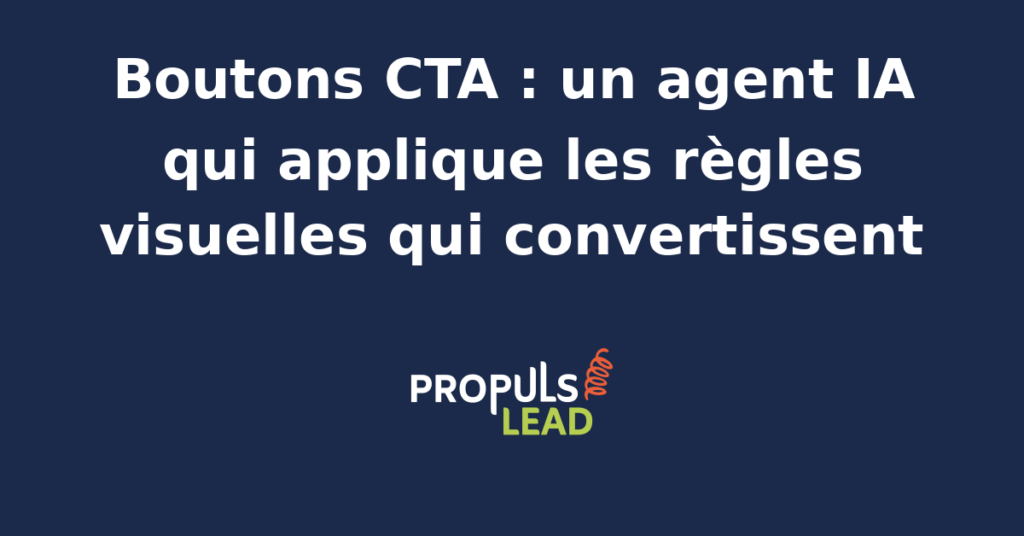 Interface montrant un agent IA optimisant des boutons CTA sur un site web pour améliorer les conversions.