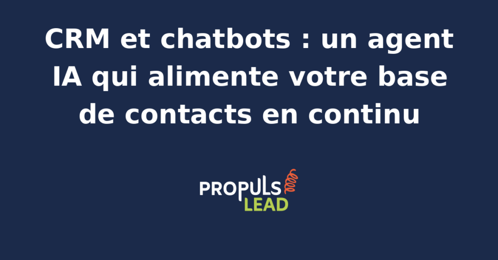 Interface d'un agent IA synchronisant des données de chatbot vers un CRM moderne.