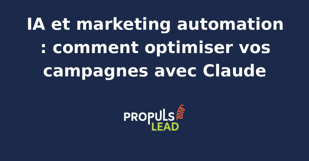 Interface d'automatisation marketing utilisant l'IA Claude pour optimiser des campagnes multicanaux.