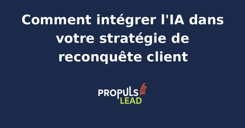 Illustration d'un agent IA analysant des données clients pour une stratégie de reconquête automatisée.