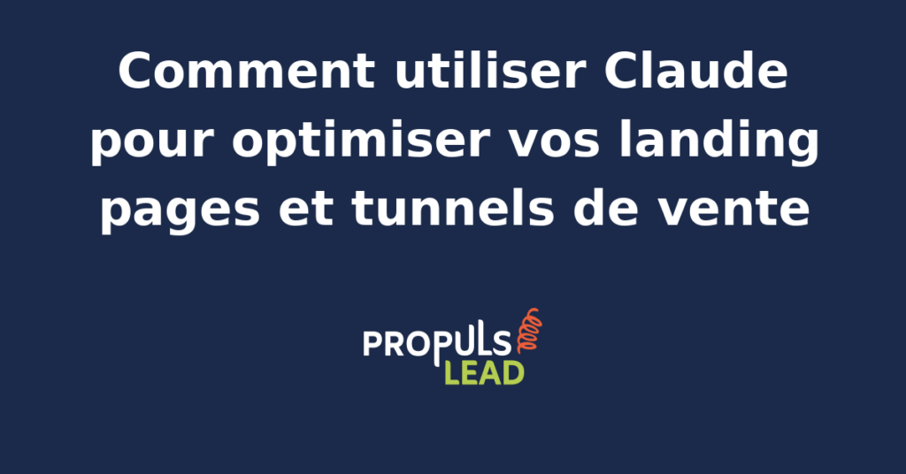 Interface d'optimisation de landing page avec analyse IA par Claude pour améliorer les conversions.