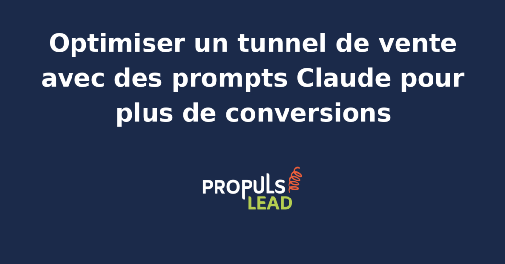 Interface d'un agent IA Claude analysant un tunnel de vente avec des prompts optimisés pour les conversions.