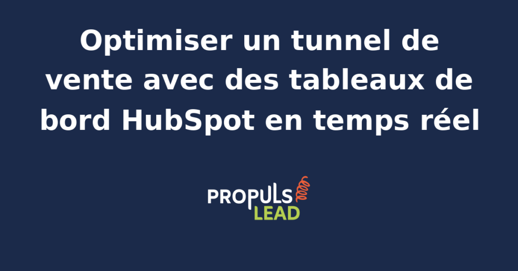Interface HubSpot affichant des tableaux de bord de suivi de tunnel de vente en temps réel avec indicateurs de performance.