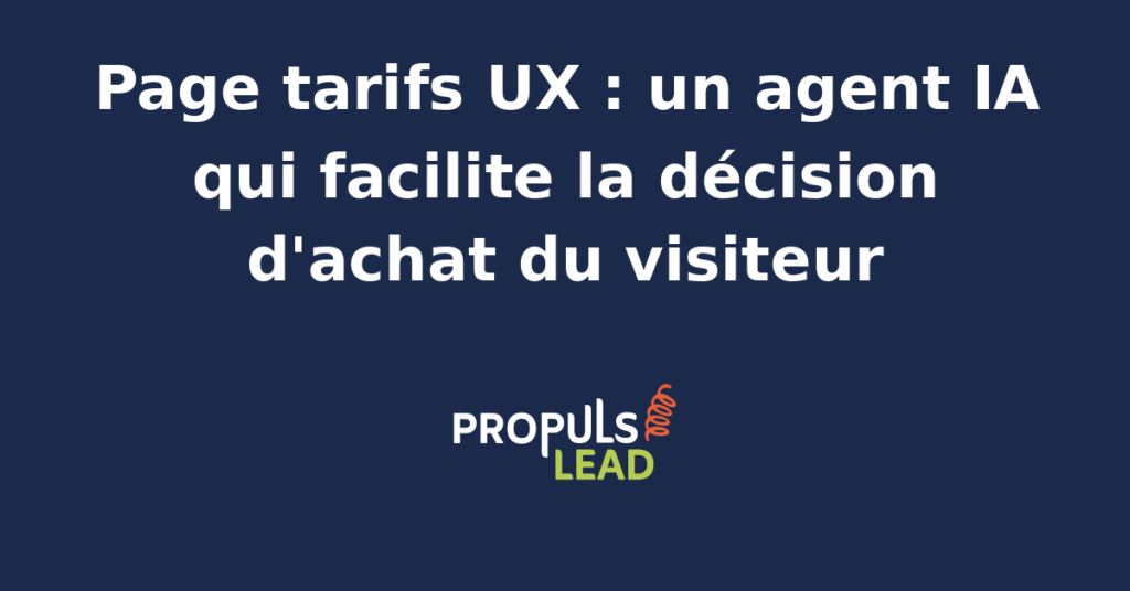 Interface d'une page tarifs UX optimisée pour la conversion, avec comparatif de formules et indicateurs de performance.