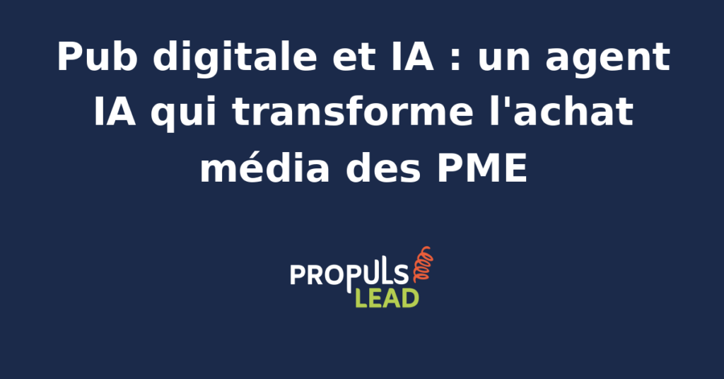 Interface d'un agent IA analysant des données d'achat média pour une PME