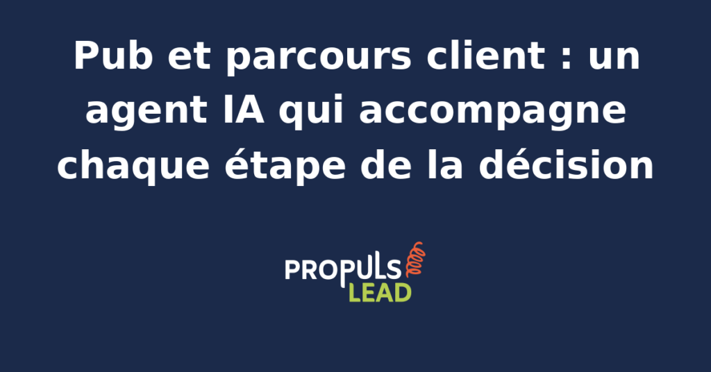 Schéma d'un agent IA analysant les données du parcours client pour optimiser les campagnes publicitaires.