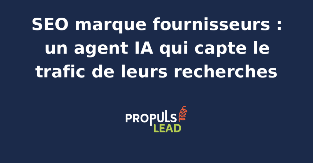 Agent IA analysant des données SEO pour optimiser la visibilité des marques fournisseurs sur les moteurs de recherche.