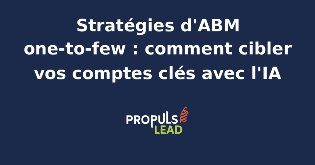 Équipe marketing analysant des données ABM one-to-few sur un tableau de bord IA