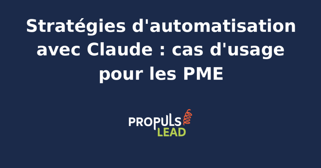 Équipe analysant des données d'automatisation avec Claude pour une PME