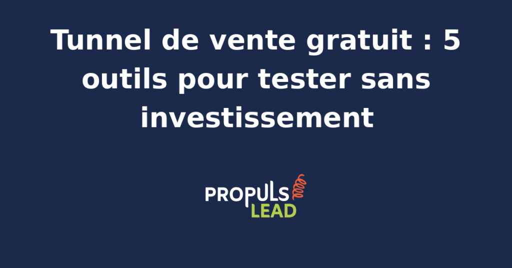 Interface d'un outil gratuit de création de tunnel de vente avec graphiques de performance.