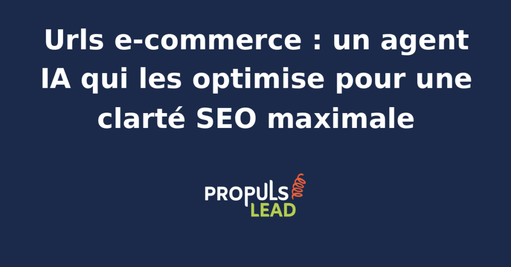 Interface d'un agent IA analysant et optimisant des URLs e-commerce pour le référencement naturel.