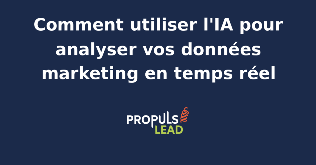 Interface d'analyse de données marketing en temps réel avec intelligence artificielle