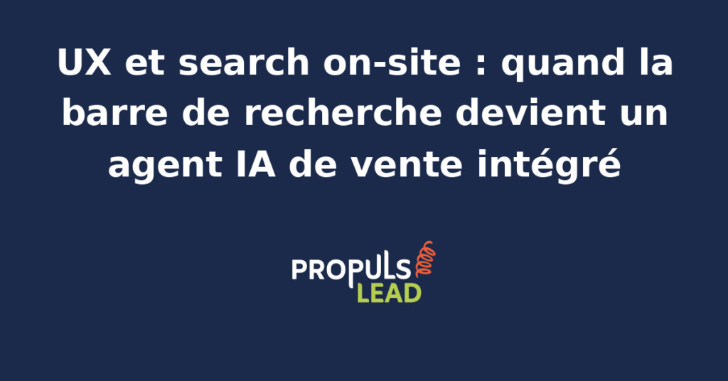 Interface de barre de recherche intelligente sur un site e-commerce avec suggestions contextuelles et filtres dynamiques.