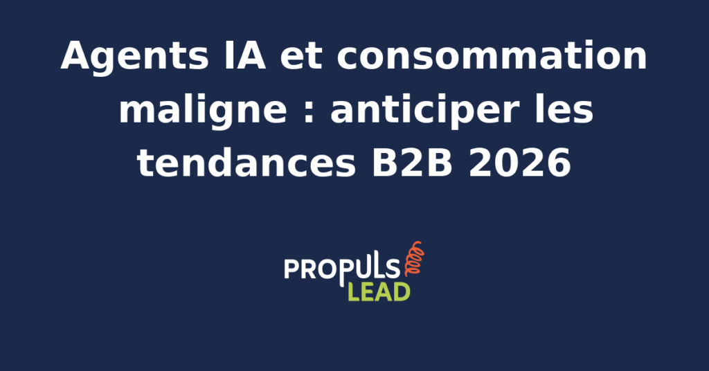 Interface d'un agent IA analysant des tendances B2B pour anticiper la consommation maligne en 2026