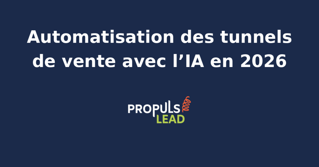 Schéma d'un tunnel de vente automatisé par l'IA avec flux de données et interactions clients.