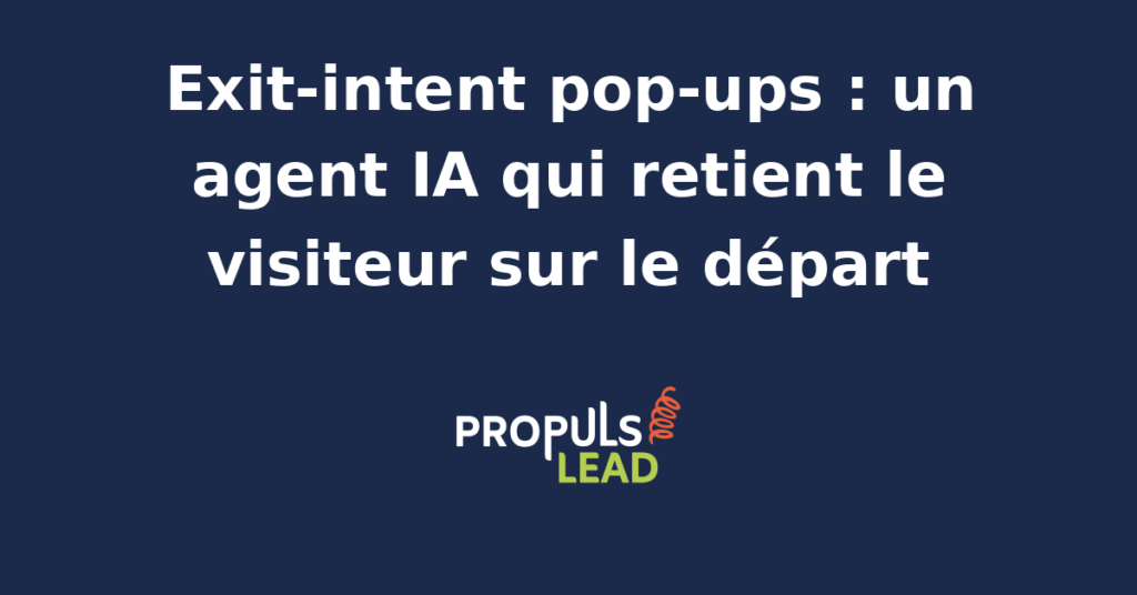 Interface d'un exit-intent pop-up optimisé par IA pour retenir les visiteurs sur le point de quitter un site e-commerce.