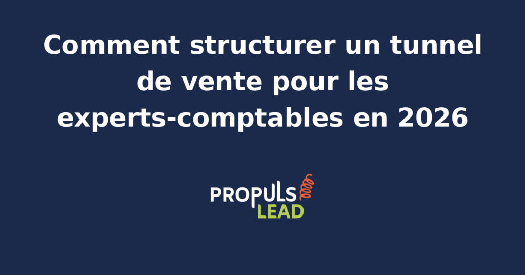 Schéma d'un tunnel de vente optimisé pour les experts-comptables, illustrant les étapes de conversion et l'automatisation par agent IA.